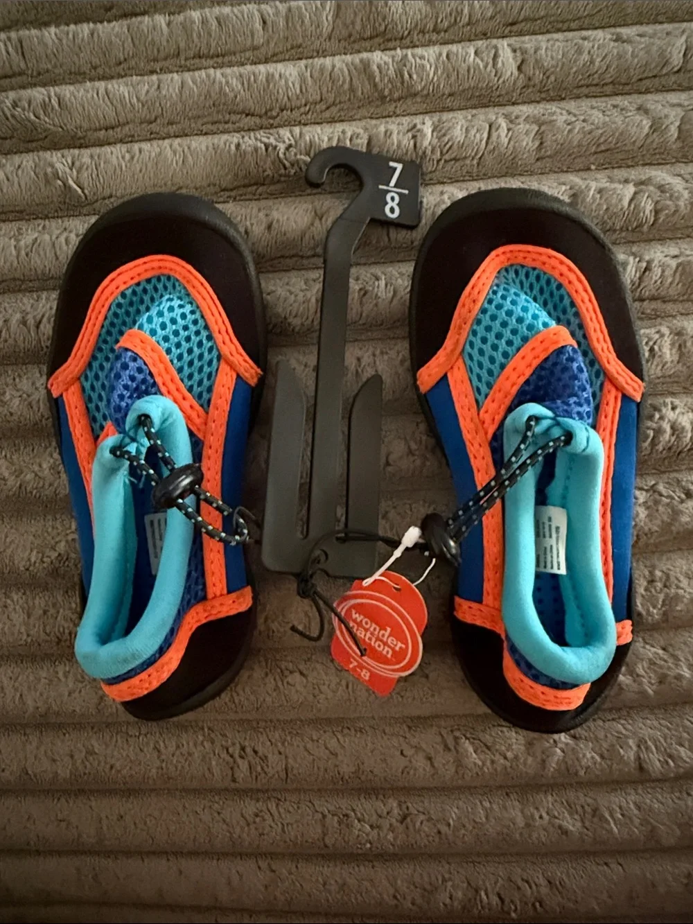 wonder nation Blue, Orange and Teal Kids Water Shoes